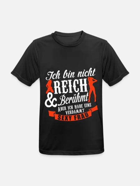 SEXY FRAU - Männer T-Shirt atmungsaktiv - Schwarz