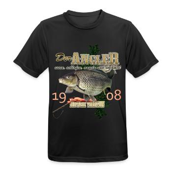 der Angler - Männer T-Shirt atmungsaktiv - Schwarz - Vorne - AI Model Male 178 light (178cm)