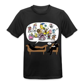 therapeut_psychologe_10201602 - Männer T-Shirt atmungsaktiv - Schwarz - Vorne - AI Model Male 178 light (178cm)