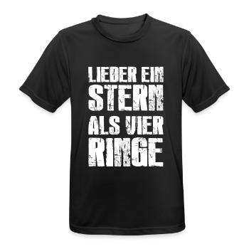 Lieber Stern als Ring - Männer T-Shirt atmungsaktiv - Schwarz - Vorne - AI Model Male 178 light (178cm)