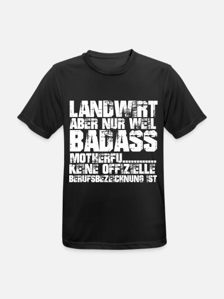 BADASS Landwirt - Männer T-Shirt atmungsaktiv - Schwarz