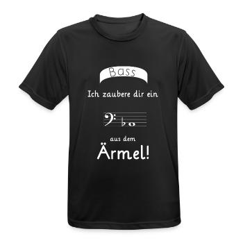 bass ass aus dem ärmel - Männer T-Shirt atmungsaktiv - Schwarz - Vorne - AI Model Male 178 light (178cm)