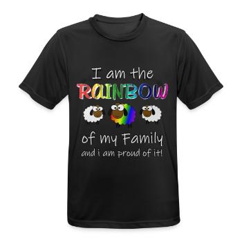 Rainbow Sheep - Männer T-Shirt atmungsaktiv - Schwarz - Vorne - AI Model Male 178 light (178cm)