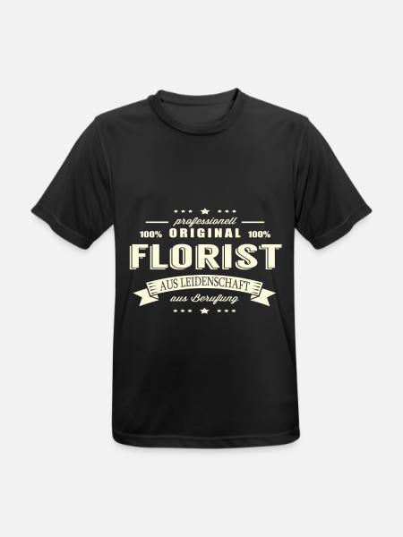 Florist aus Leidenschaft - Männer T-Shirt atmungsaktiv - Schwarz