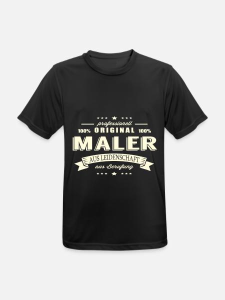 Maler aus Leidenschaft - Männer T-Shirt atmungsaktiv - Schwarz