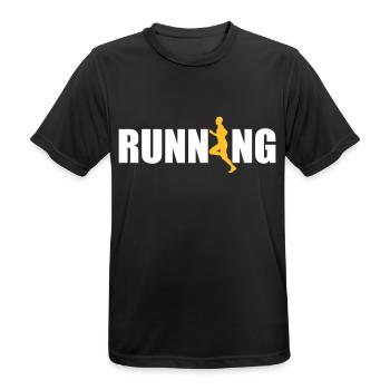 running - T-shirt respirant Homme - noir - Devant - AI Model Male 178 light (178cm)