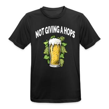 Lustiges Bier Alkohol NOT GIVING A HOPS - Männer T-Shirt atmungsaktiv - Schwarz - Vorne - AI Model Male 178 light (178cm)