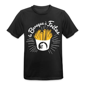 La baraque à frites, blason ch'ti ! - T-shirt respirant Homme - noir - Devant - AI Model Male 178 light (178cm)