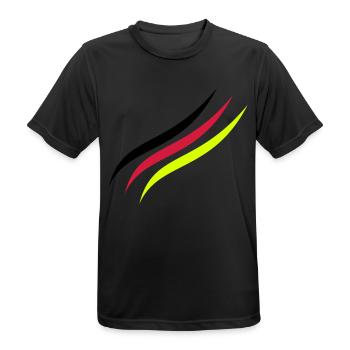 German Line - Männer T-Shirt atmungsaktiv - Schwarz - Vorne - AI Model Male 178 light (178cm)