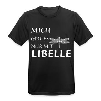 Nur mit Libelle - Männer T-Shirt atmungsaktiv - Schwarz - Vorne - AI Model Male 178 light (178cm)