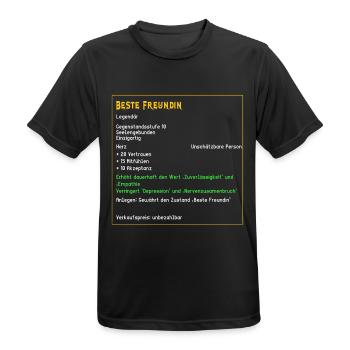 Legendäre Beste Freundin Legendär Held PC Zocken - Männer T-Shirt atmungsaktiv - Schwarz - Vorne - AI Model Male 178 light (178cm)