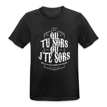 Dikkenek scène culte - T-shirt respirant Homme - noir - Devant - AI Model Male 178 light (178cm)