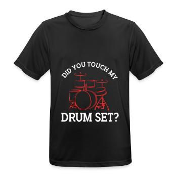 Schlagzeuger Drumsticks Schlagzeug - Männer T-Shirt atmungsaktiv - Schwarz - Vorne - AI Model Male 178 light (178cm)