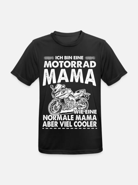 Motorrad Mama - Männer T-Shirt atmungsaktiv - Schwarz