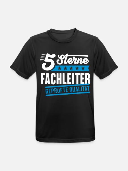 5Sterne Fachleiter - Männer T-Shirt atmungsaktiv - Schwarz