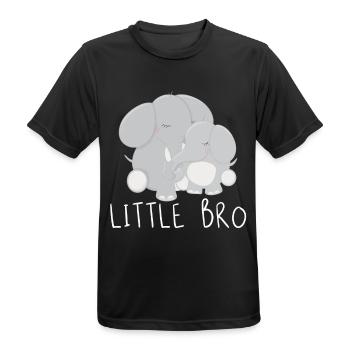 little bro - Männer T-Shirt atmungsaktiv - Schwarz - Vorne - AI Model Male 178 light (178cm)