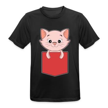 animaux Pocket - T-shirt respirant Homme - noir - Devant - AI Model Male 178 light (178cm)