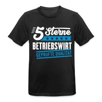 5Sterne Betriebswirt - Männer T-Shirt atmungsaktiv - Schwarz - Vorne - AI Model Male 178 light (178cm)