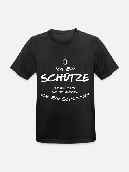 Schütze Sternzeichen - Männer T-Shirt atmungsaktiv - Schwarz