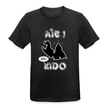 OUI! KIDO - Wörter der Wörter - FRANCOIS VILLE - Männer T-Shirt atmungsaktiv - Schwarz - Vorne - AI Model Male 178 light (178cm)