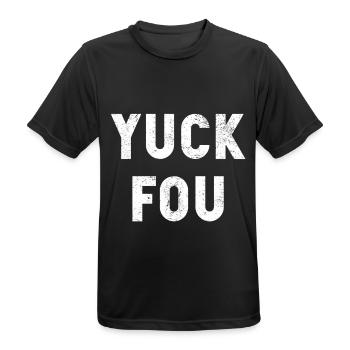 FUCK YOU - YUCK FOU - Men's Breathable T-Shirt - black - Front - AI Model Male 178 light (178cm)