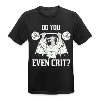 Do you even crit dragon shirt - Männer T-Shirt atmungsaktiv - Schwarz - Vorne - AI Model Male 178 light (178cm)