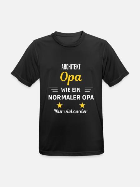Opa wie ein normaler nur viel cooler Architekt - Männer T-Shirt atmungsaktiv - Schwarz
