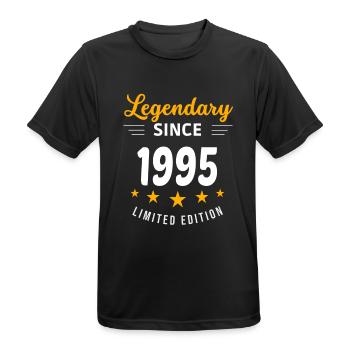 Legendary since 1995 - Men's Breathable T-Shirt - black - Front - AI Model Male 178 light (178cm)
