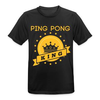 ping pong king - Männer T-Shirt atmungsaktiv - Schwarz - Vorne - AI Model Male 178 light (178cm)