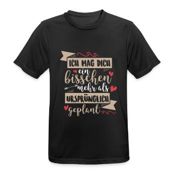 Ich mag dich ein bisschen mehr als geplant - Männer T-Shirt atmungsaktiv - Schwarz - Vorne - AI Model Male 178 light (178cm)