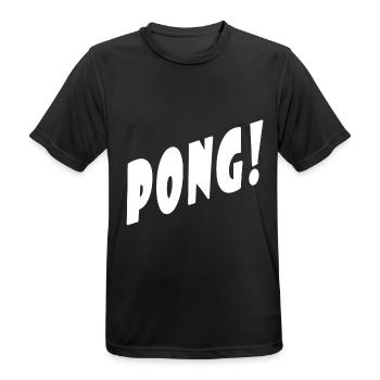 Pong! - Schwarz/Black - Partner/Duo Look - Ping! - Männer T-Shirt atmungsaktiv - Schwarz - Vorne - AI Model Male 178 light (178cm)