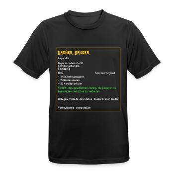Legendärer Großer Bruder Familie cool Legendär - Männer T-Shirt atmungsaktiv - Schwarz - Vorne - AI Model Male 178 light (178cm)