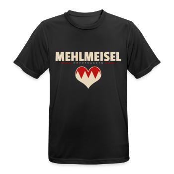 Mehlmeisel Dorf Gemeinde Stadt Bayreuth - Männer T-Shirt atmungsaktiv - Schwarz - Vorne - AI Model Male 178 light (178cm)