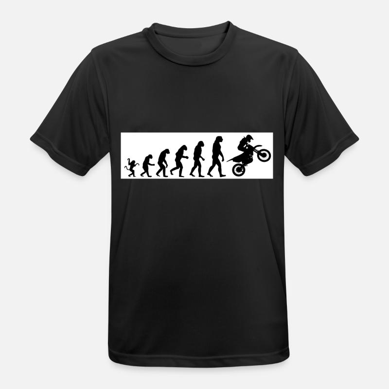 Evolution Motorcycle - Men's Breathable T-Shirt - black
