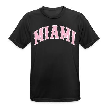 Miami - Männer T-Shirt atmungsaktiv - Schwarz - Vorne - AI Model Male 178 light (178cm)