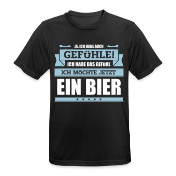 Lustiger Trinkspruch - Männer T-Shirt atmungsaktiv - Schwarz - Vorne - AI Model Male 178 light (178cm)