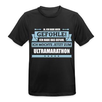 Lustiger Ultramarathon Spruch - Männer T-Shirt atmungsaktiv - Schwarz - Vorne - AI Model Male 178 light (178cm)