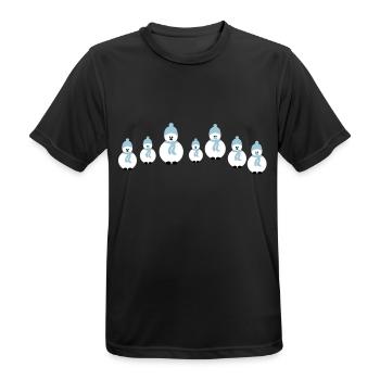bonhomme de neige équipage - T-shirt respirant Homme - noir - Devant - AI Model Male 178 light (178cm)