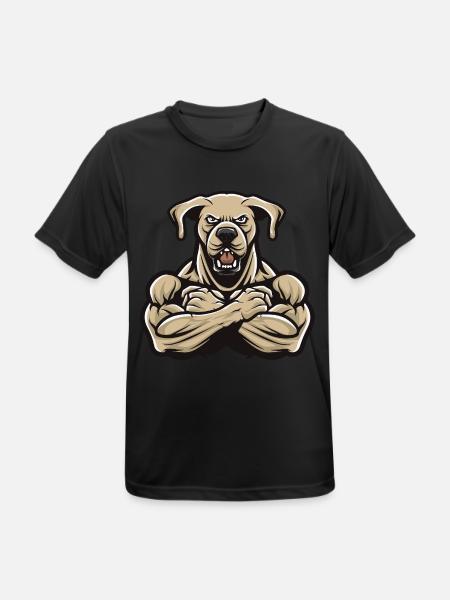 Labrador Chien Muscles Musculation - T-shirt respirant Homme - noir