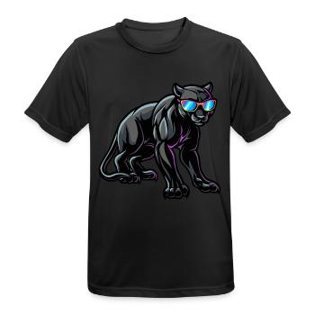 Panther Cool Animal - Men's Breathable T-Shirt - black - Front - AI Model Male 178 light (178cm)