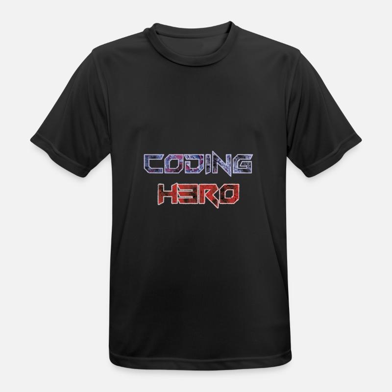 Coding Hero - programming hero - Men's Breathable T-Shirt - black