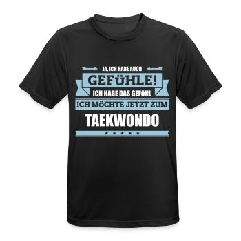 Lustiger Teakwondo Spruch - Männer T-Shirt atmungsaktiv - Schwarz - Vorne - AI Model Male 178 light (178cm)