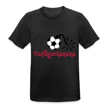 torjägerkanone - Männer T-Shirt atmungsaktiv - Schwarz - Vorne - AI Model Male 178 light (178cm)