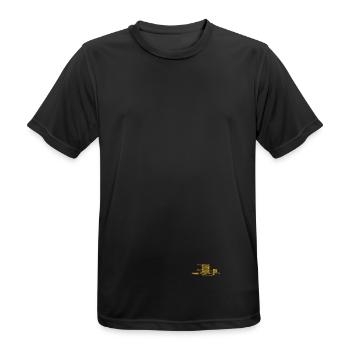 the end T-Shirts - Männer T-Shirt atmungsaktiv - Schwarz - Vorne - AI Model Male 178 light (178cm)