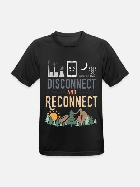 Disconnect And Reconnect - Men's Breathable T-Shirt - black