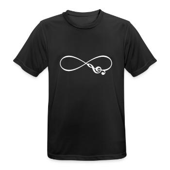 Music - Männer T-Shirt atmungsaktiv - Schwarz - Vorne - AI Model Male 178 light (178cm)