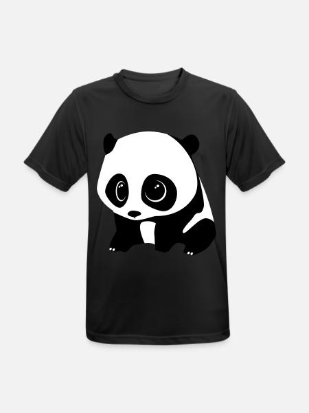 panda baby - Männer T-Shirt atmungsaktiv - Schwarz