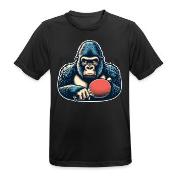 Ping-pong - T-shirt respirant Homme - noir - Devant - AI Model Male 178 light (178cm)