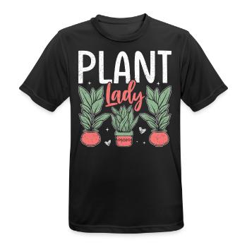Plant Lady - Männer T-Shirt atmungsaktiv - Schwarz - Vorne - AI Model Male 178 light (178cm)