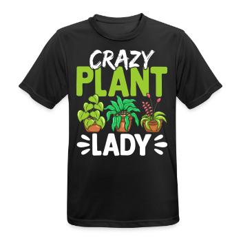Crazy Plant Lady - Men's Breathable T-Shirt - black - Front - AI Model Male 178 light (178cm)